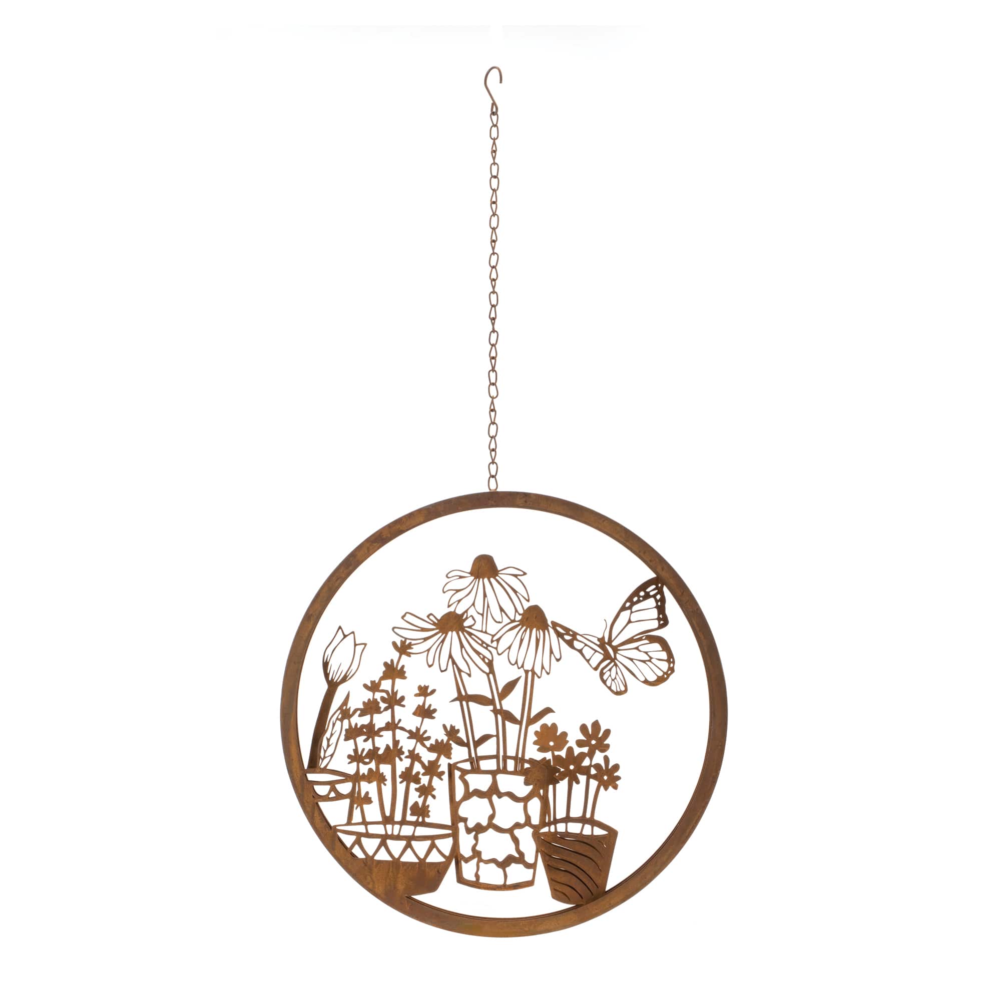 16" Layered Metal Butterfly Garden Wall Plaque